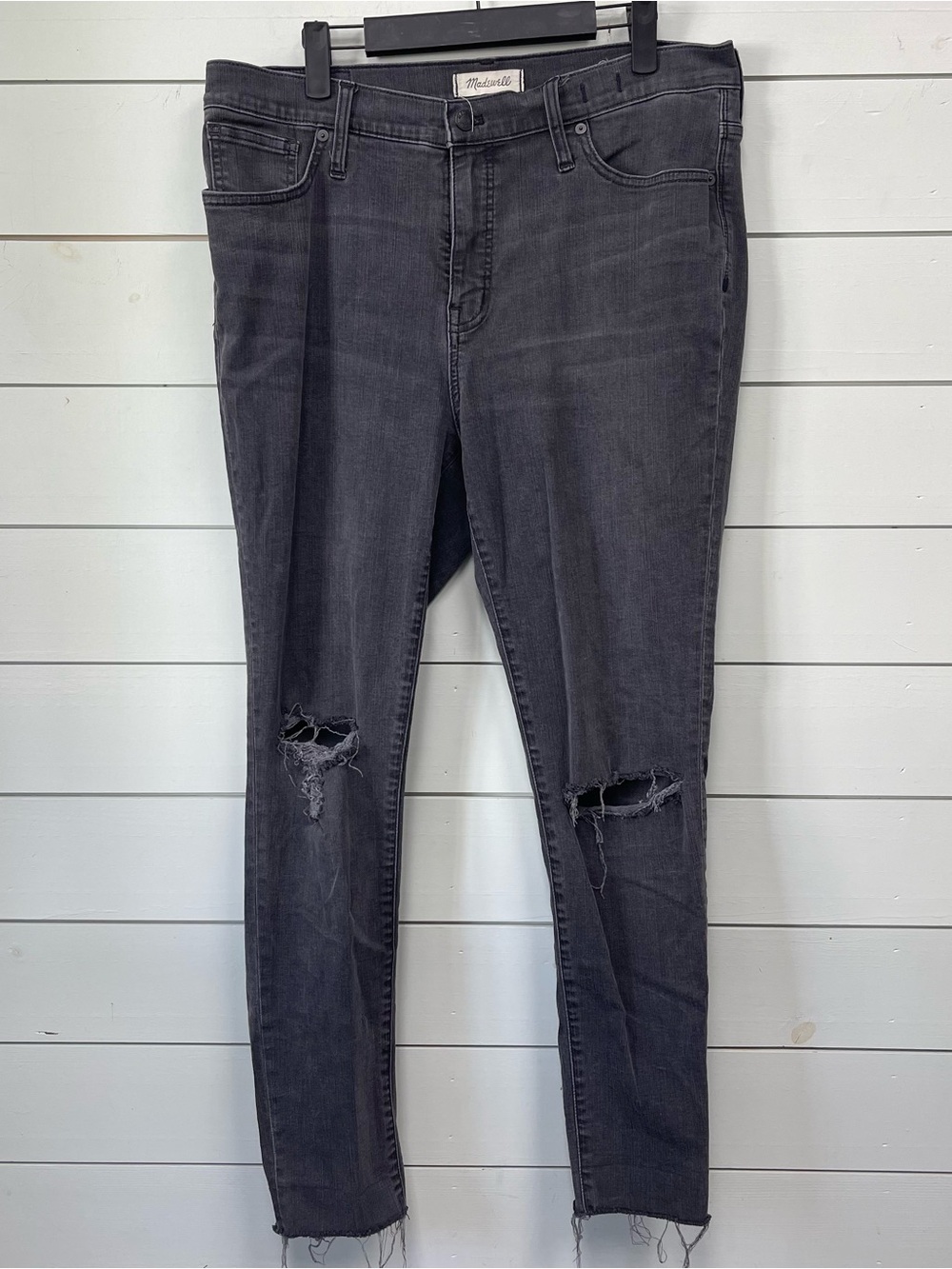 Madewell gray high rise skinny jeans women's size 32